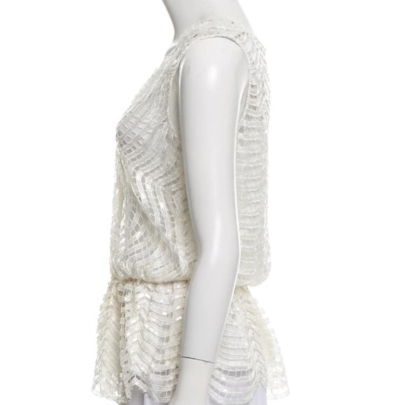Derek Lam 10 Crosby Crochet Accent Sleeveless Top Small - Picture 3 of 6